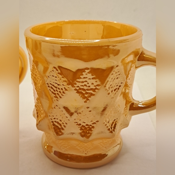 Set Of 2 Anchor Hocking Fire King Peach Mugs - Picture 4 of 4